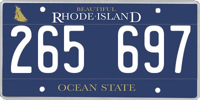 RI license plate 265697