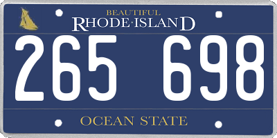 RI license plate 265698