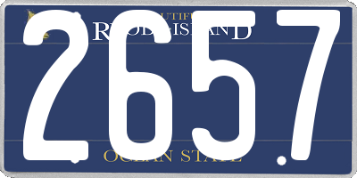 RI license plate 2657