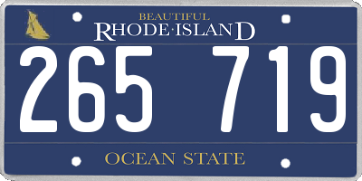 RI license plate 265719