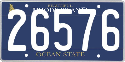 RI license plate 26576