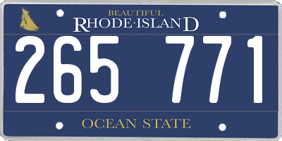 RI license plate 265771
