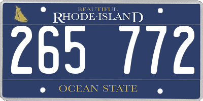 RI license plate 265772