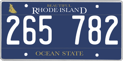 RI license plate 265782