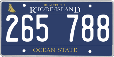 RI license plate 265788
