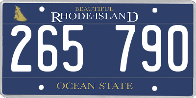 RI license plate 265790