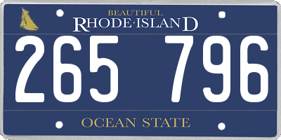 RI license plate 265796