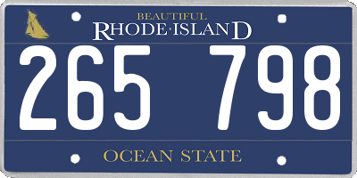 RI license plate 265798
