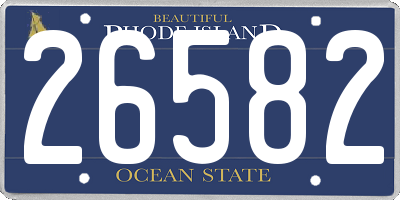RI license plate 26582