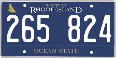 RI license plate 265824
