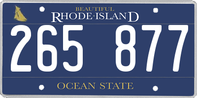 RI license plate 265877