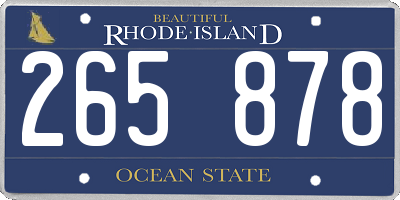 RI license plate 265878
