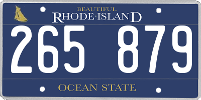 RI license plate 265879
