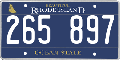 RI license plate 265897