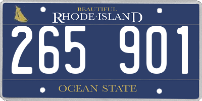 RI license plate 265901