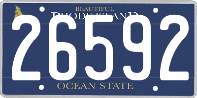 RI license plate 26592