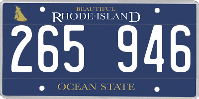 RI license plate 265946