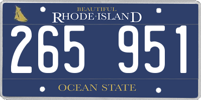 RI license plate 265951