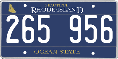 RI license plate 265956
