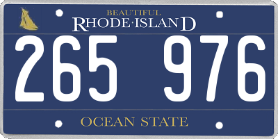 RI license plate 265976