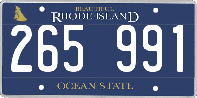 RI license plate 265991