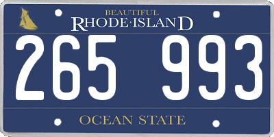 RI license plate 265993