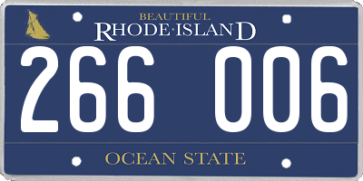 RI license plate 266006
