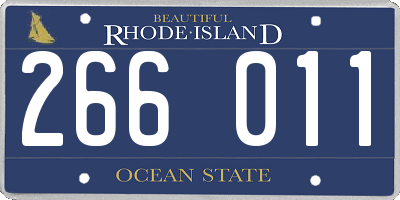 RI license plate 266011