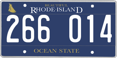 RI license plate 266014