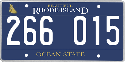 RI license plate 266015