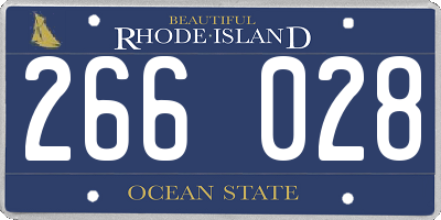RI license plate 266028