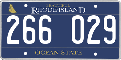 RI license plate 266029