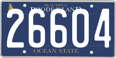 RI license plate 26604