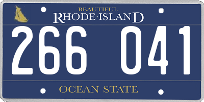 RI license plate 266041