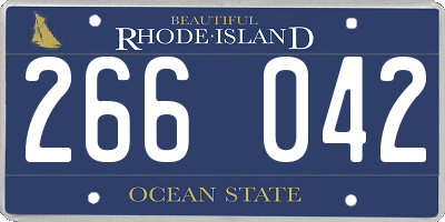 RI license plate 266042