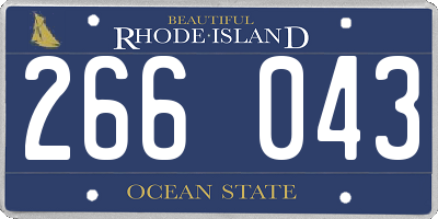 RI license plate 266043