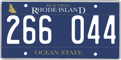 RI license plate 266044