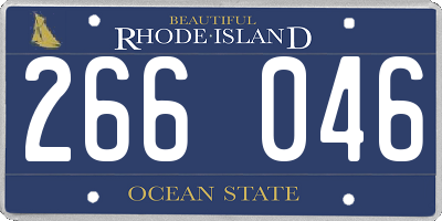 RI license plate 266046