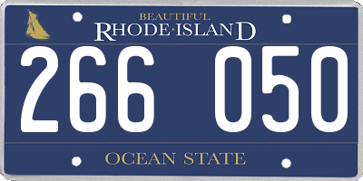 RI license plate 266050