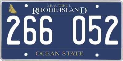 RI license plate 266052