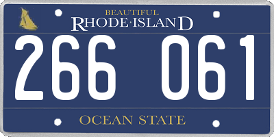 RI license plate 266061
