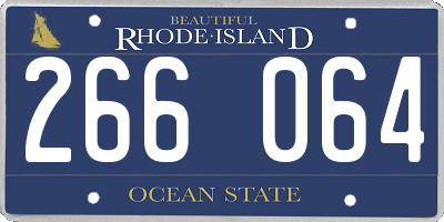 RI license plate 266064