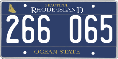 RI license plate 266065