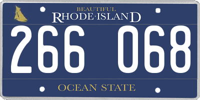 RI license plate 266068