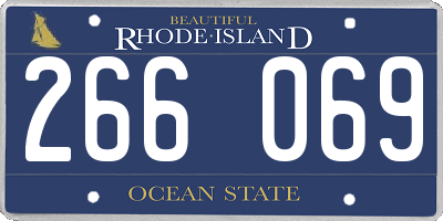 RI license plate 266069
