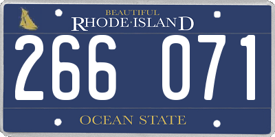 RI license plate 266071