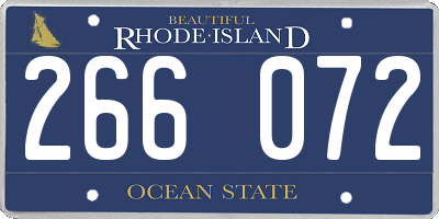 RI license plate 266072
