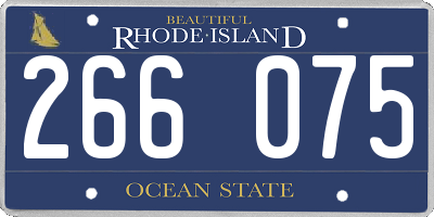 RI license plate 266075
