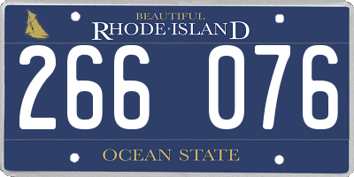 RI license plate 266076