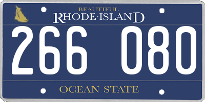 RI license plate 266080